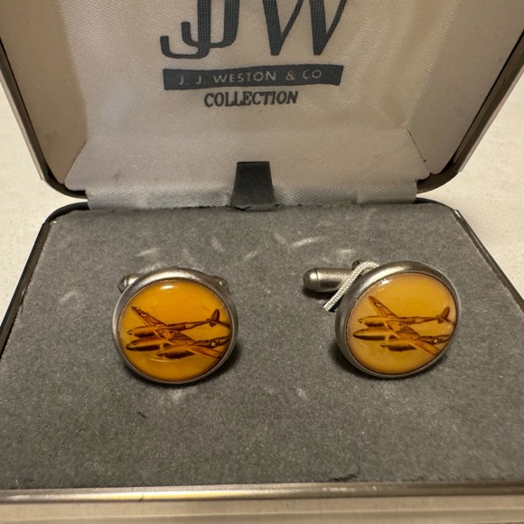 J. J. Weston & Co Airplane Cufflinks - Picture 2 of 5